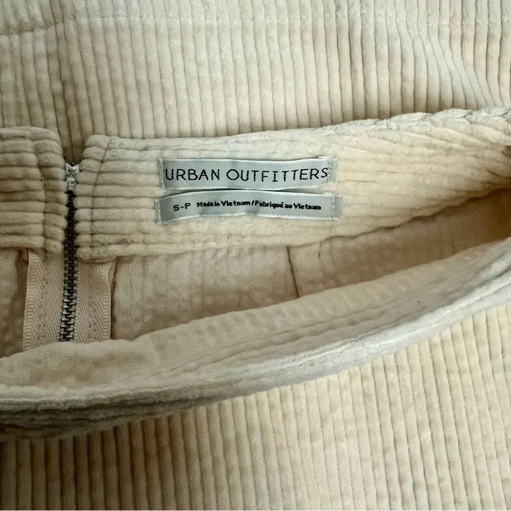 Urban Outfitters Cream Corduroy Skirt, Size Small - Picture 3 of 5